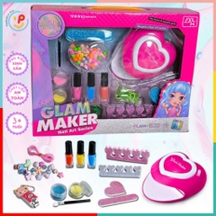 Đồ chơi làm đẹp cho bé sơn móng tay kim tuyến máy hơ khô móng 779 peekabootoys