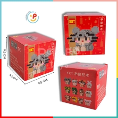 Hộp xếp hình 3D mini mô hình 12 con giáp lốc 6 hộp peekabootoys