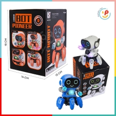 Robot dùng pin có đèn 7 màu cử động tay đi lùi khi gặp vật cản Bot Pioneer ZR142 peekabootoys