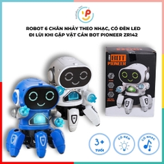 Robot dùng pin có đèn 7 màu cử động tay đi lùi khi gặp vật cản Bot Pioneer ZR142 peekabootoys