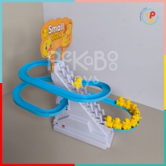 Đồ chơi cầu trượt vịt vàng leo thang 3 tầng có đèn có nhạc 2021 PeeKaPaw