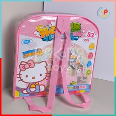 Túi lắp ráp lâu đài Mèo Hello Kitty 53 mảnh 1088-186 PeeKaPaw Toys