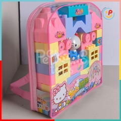 Túi lắp ráp lâu đài Mèo Hello Kitty 53 mảnh 1088-186 PeeKaPaw Toys