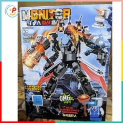 Hộp lắp ráp xếp hình Skibidi Toiletman Titanman 474 mảnh JX035 PeekabooToys