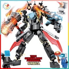 Hộp lắp ráp xếp hình Skibidi Toiletman Titanman 474 mảnh JX035 PeekabooToys