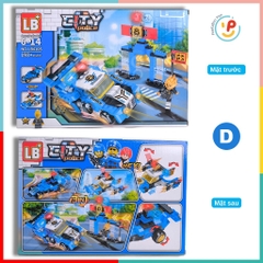 Hộp xếp hình lắp ráp CITY POLICE 3 in 1 thành phố cảnh sát LB4105 Peekabootoys