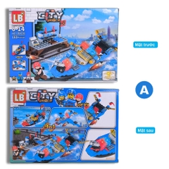 Hộp xếp hình lắp ráp CITY POLICE 3 in 1 thành phố cảnh sát LB4105 Peekabootoys