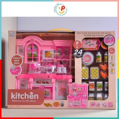 Đồ Chơi Nấu Ăn Kệ Bếp Màu Hồng Có Đèn Nhạc Mã 818-2 PeeKaPaw Toys