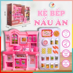 Đồ Chơi Nấu Ăn Kệ Bếp Màu Hồng Có Đèn Nhạc Mã 818-2 PeeKaPaw Toys