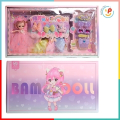 Hộp búp bê có khớp công chúa và phụ kiện váy đầm 598-156 Peekabootoys