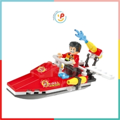 Bộ lắp ráp xếp hình Thành phố cứu hỏa City Fire Rescue 407 mảnh LX343 PeekabooToys