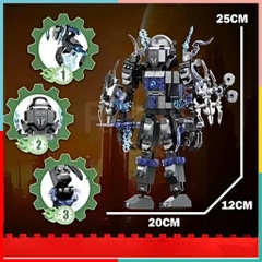Hộp xếp hình lắp ráp SKIBIDI ELECTROMAGNETIC JX080 476 mảnh peekabootoys