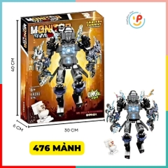 Hộp xếp hình lắp ráp SKIBIDI ELECTROMAGNETIC JX080 476 mảnh peekabootoys