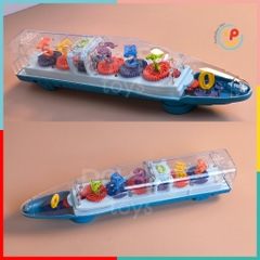 Tàu cao tốc Gear Train 22134 có đèn led đủ màu và âm thanh PeeKaPaw Toys
