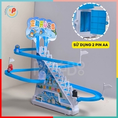 Đồ chơi cầu trượt 3 chú chim cánh cụt leo thang dùng pin có nhạc 777-3 Peekabootoys