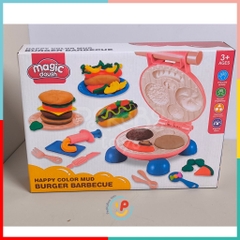 Đất Nặn Thủ Công Có Máy Nặn Hình Bánh Hamburger Hotdog 8083 PeeKaPaw Toys