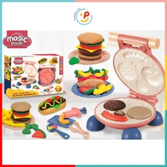 Đất Nặn Thủ Công Có Máy Nặn Hình Bánh Hamburger Hotdog 8083 PeeKaPaw Toys