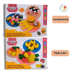 Đồ Chơi Đất Nặn Hình Thủ Công Trái Cây Sushi Hamburger PeeKaPaw Toys