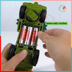 Đồ Chơi Xe Bồn Đầu Khủng Long Dùng Pin Có Đèn Nhạc 833 peekabootoys