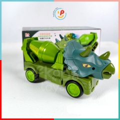 Đồ Chơi Xe Bồn Đầu Khủng Long Dùng Pin Có Đèn Nhạc 833 peekabootoys