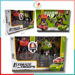 Đồ Chơi 2 Robot Biến Hình Thành Xe 339-12 PeeKaPaw Toys
