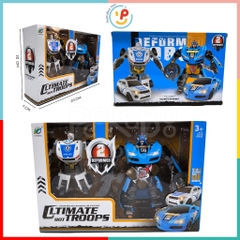 Đồ Chơi 2 Robot Biến Hình Thành Xe 339-12 PeeKaPaw Toys