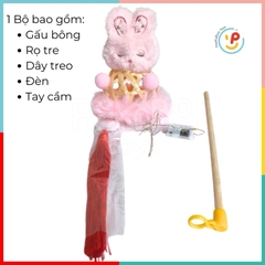 HOT TREND Sẵn Lồng đèn La bubu Mini Giỏ Mây Tre Đan thiết kế thủ công có đèn hot trend đồ chơi trẻ em Peekaboo Toys