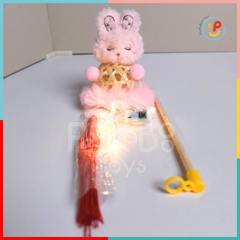 HOT TREND Sẵn Lồng đèn La bubu Mini Giỏ Mây Tre Đan thiết kế thủ công có đèn hot trend đồ chơi trẻ em Peekaboo Toys