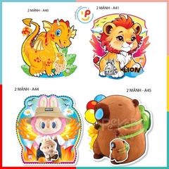 (Sẵn pin) Lồng đèn trung thu Labubu Capybara 20 cm có nhạc giấy bóng 2 mảnh nhiều mẫu ngẫu nhiên peekabootoys