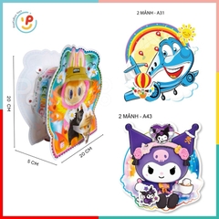 (Sẵn pin) Lồng đèn trung thu Labubu Capybara 20 cm có nhạc giấy bóng 2 mảnh nhiều mẫu ngẫu nhiên peekabootoys