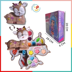 Hộp đồ chơi làm đẹp trang điểm 3 tầng cho bé hình chú nai dễ thương 9194 peekaboo toys