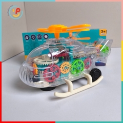 Đồ chơi máy bay Gear trong suốt có đèn và nhạc chất liệu cao cấp 183-1 PeeKaPaw Toys