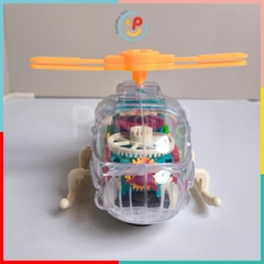 Đồ chơi máy bay Gear trong suốt có đèn và nhạc chất liệu cao cấp 183-1 PeeKaPaw Toys