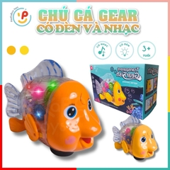Đồ chơi chú cá Gear trong suốt có đèn và nhạc chất liệu cao cấp 054 PeeKaPaw