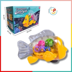 Đồ chơi chú cá Gear trong suốt có đèn và nhạc chất liệu cao cấp 054 PeeKaPaw