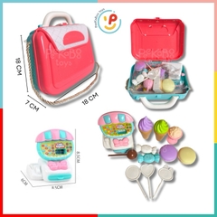 Đồ chơi vali có quai xách tiệm kem ốc quế bánh maccaron máy siêu thị 5007 PeeKaPaw