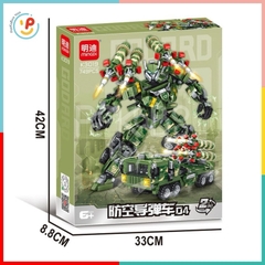 Đồ chơi lắp ráp xếp hình robot biến hình xe hoả tiễn 749 mảnh K3019 PeeKaPaw Toys