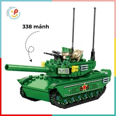 Đồ chơi lắp ráp xếp hình xe tăng bánh xích 338 mảnh K2072 PeeKaPaw