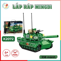 Đồ chơi lắp ráp xếp hình xe tăng bánh xích 338 mảnh K2072 PeeKaPaw