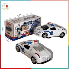 Đồ chơi xe cảnh sát biến hình robot có đèn âm thanh 8990 Peekapaw Toys