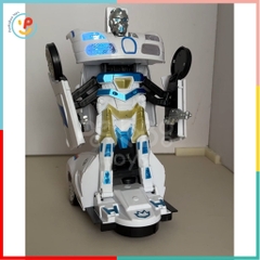 Đồ chơi xe cảnh sát biến hình robot có đèn âm thanh 8990 Peekapaw Toys