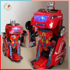 Đồ chơi xe cứu thương biến hình robot dùng pin có đèn âm thanh 9911 PeeKaPaw Toys