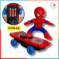 Đồ chơi siêu nhân người nhện Spiderman lướt ván dùng pin có đèn nhạc 5080 - Peekaboo Toys