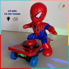 Đồ chơi siêu nhân người nhện Spiderman lướt ván dùng pin có đèn nhạc 5080 - Peekaboo Toys