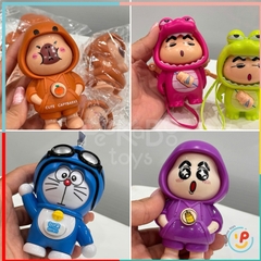 Móc khoá xoay mặt đồ chơi vô tri nhiều mẫu Shin chan Doremon Kuromi PeeKaPaw Toys