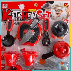Đồ chơi vỉ dụng cụ nhà bếp màu đỏ Kitchen Set 7582 PeeKaPaw Toys