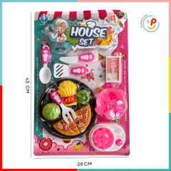Đồ chơi vỉ dụng cụ nấu ăn bánh pizza House Set 576-3 PeeKaPaw Toys