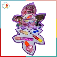 Bộ make up set phấn trang điểm 3008-2 cho bé gái tone màu tím đồ chơi trẻ em PeeKaPaw Toys