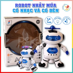 Đồ chơi Robot biết nhảy múa xoay 360 độ có đèn nhiều màu và nhạc 99444 PeeKaPaw Toys