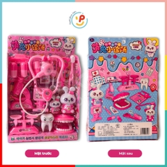 Đồ chơi Peekaboo Toys vỉ bé tập làm nha sĩ dụng cụ khám bệnh có y tá thỏ 333-611